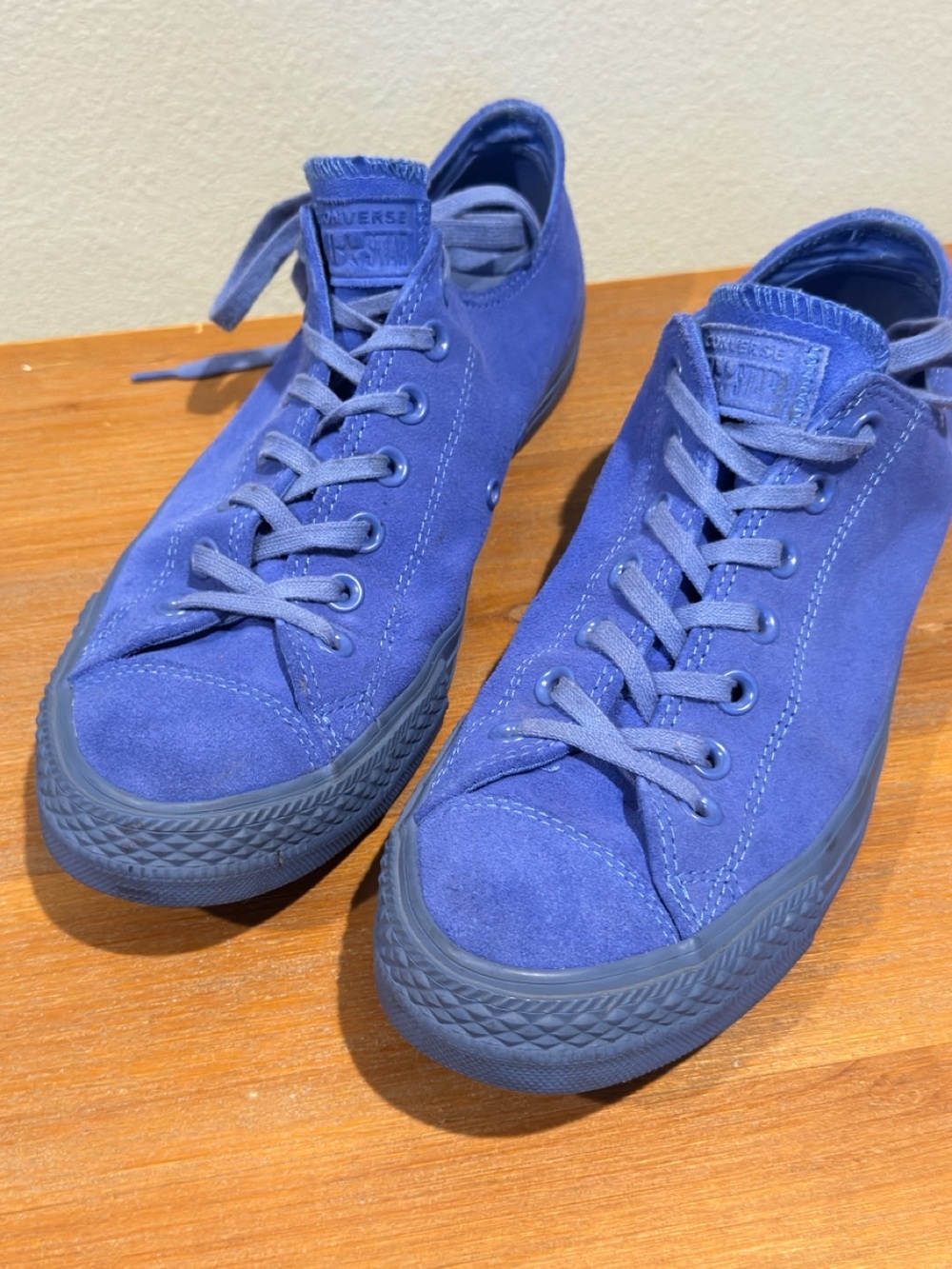 Converse Chuck Taylor All Star Racer Blue Suede Shoes Sneakers Womens 9 Men’s 11